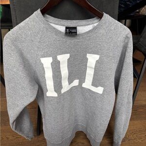Casual Gray Sweatshirt with Bold Lettering
